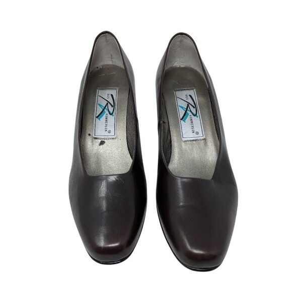 Ross Hommerson 7 Dark Brown Comfort Heels NWD Pumps Vintage Career Librarian - Picture 3 of 11
